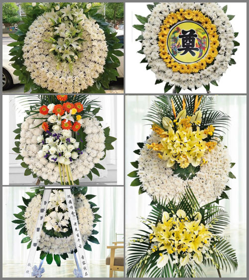 江苏南通如皋市城北街道花园桥村花圈速递